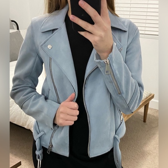 H&M faux suede moto jacket - Picture 4 of 11